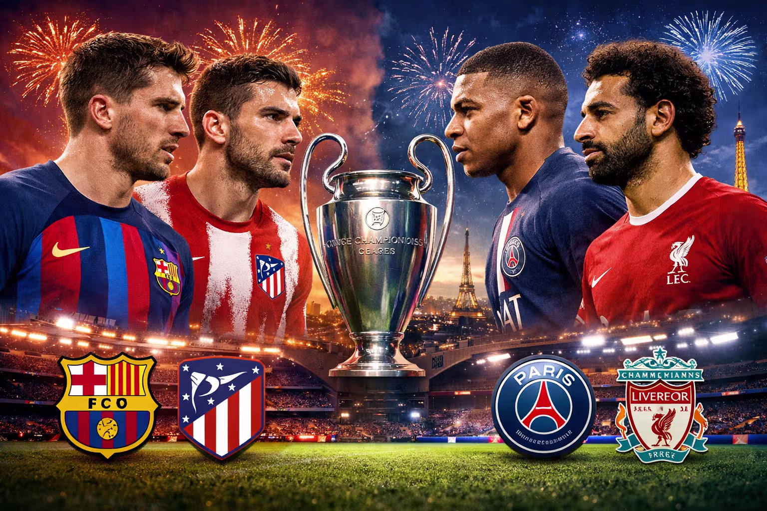 Štvrťfinále Ligy majstrov: Barcelona vs Atlético a PSG vs Liverpool – preview a prognózy | 8. apríl 2026